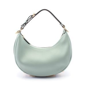 Good Fendi Handbag Green Leather 8BR798 Size One